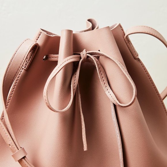 Kayla + Ava Bow Tie Bucket Bag - Dusty Rose - Picture 2 of 8